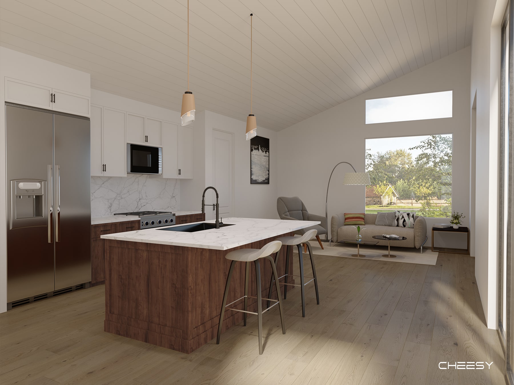 Kitchen : 3D Kitchen Interior Rendering Projects