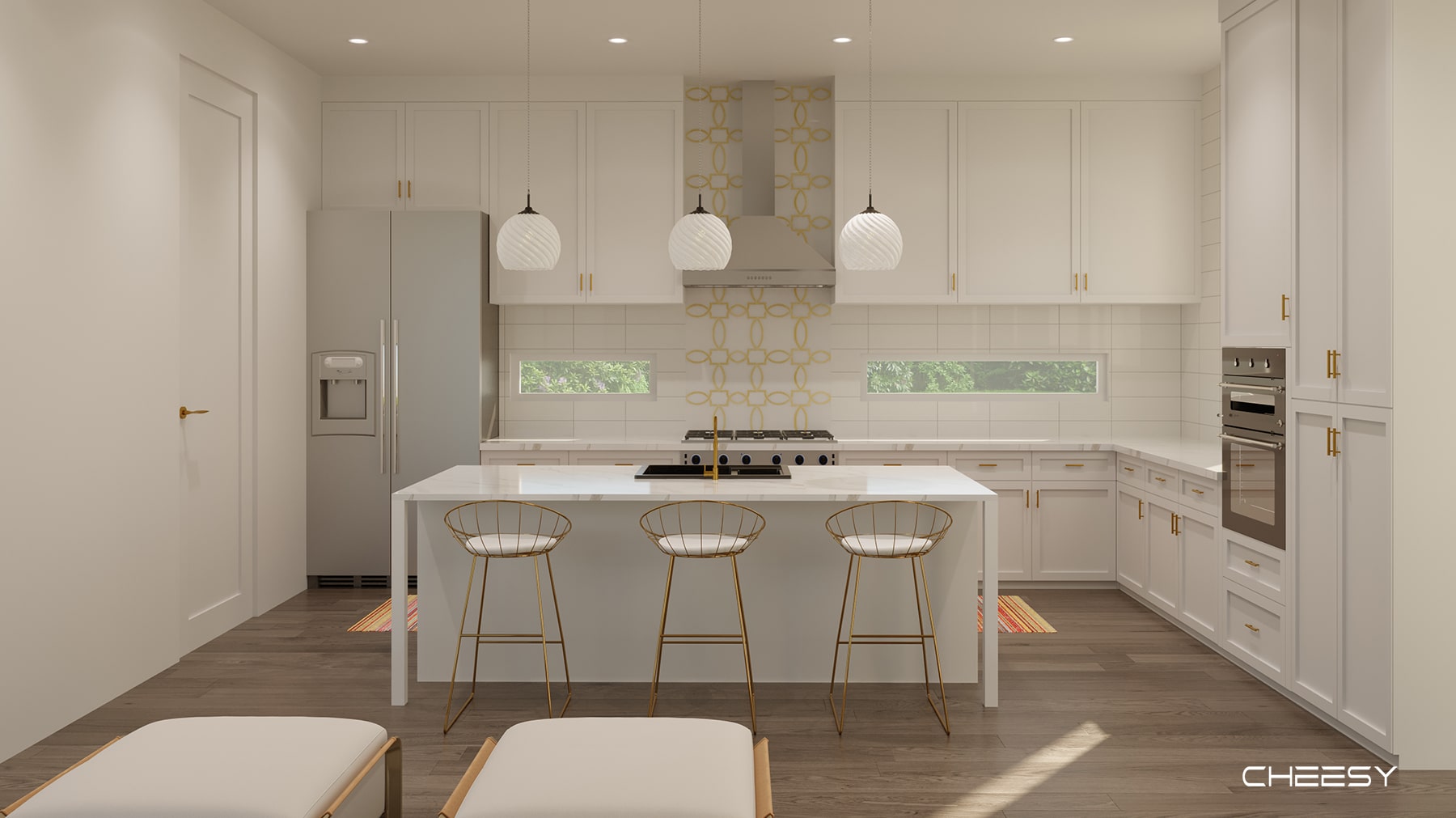 Kitchen : 3D Kitchen Interior Rendering Projects