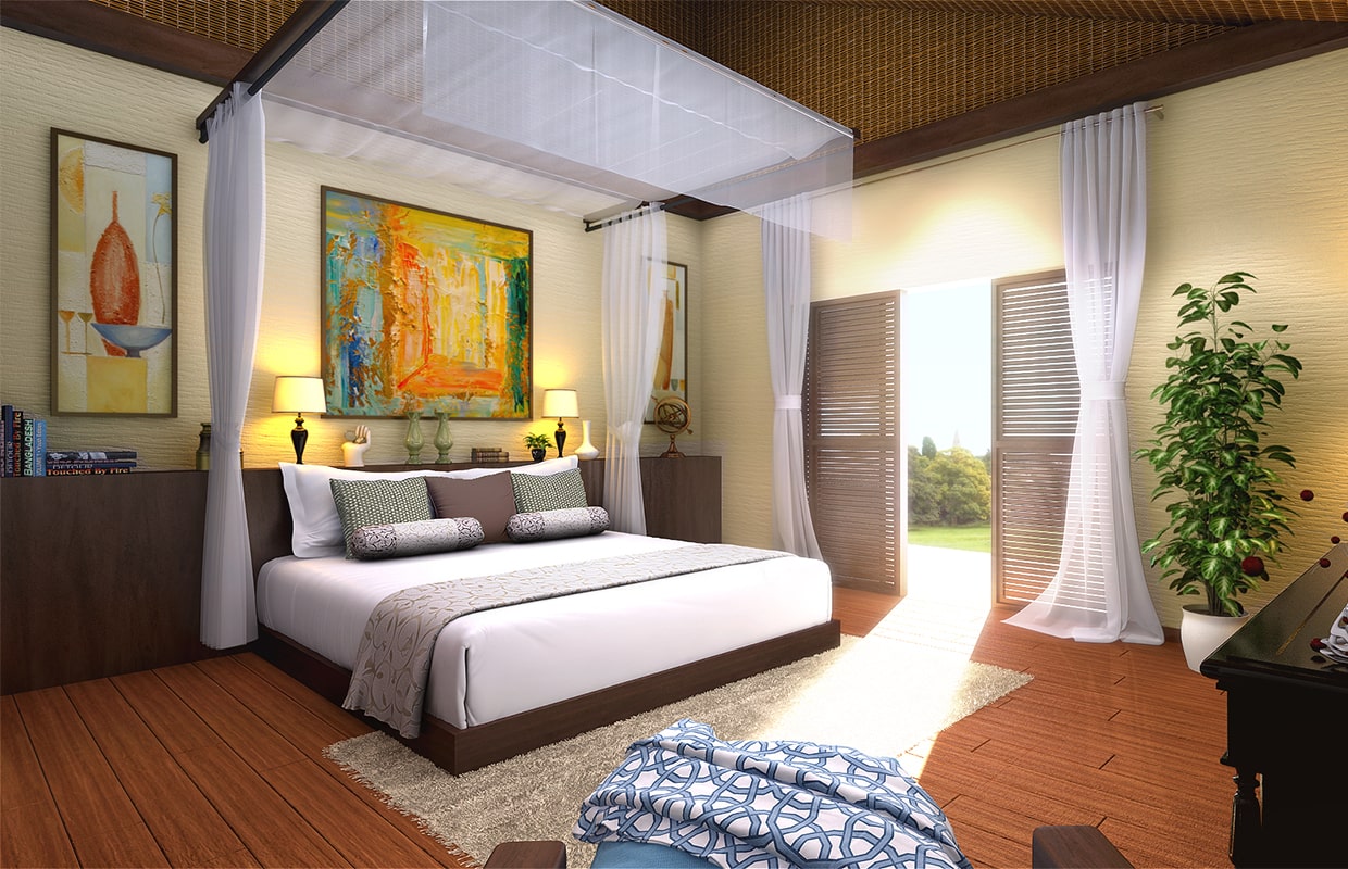 Bedroom 3D Interior Rendring